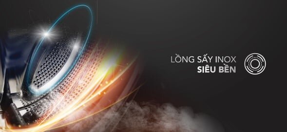 Máy sấy thông hơi Funiki 10kg HD V6100AG có lồng sấy inox bền bỉ