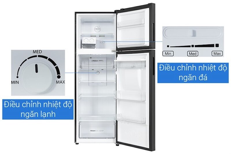 Bảng điều khiển tủ lạnh Aqua Inverter 279 lít AQR-T300FA(WFB)