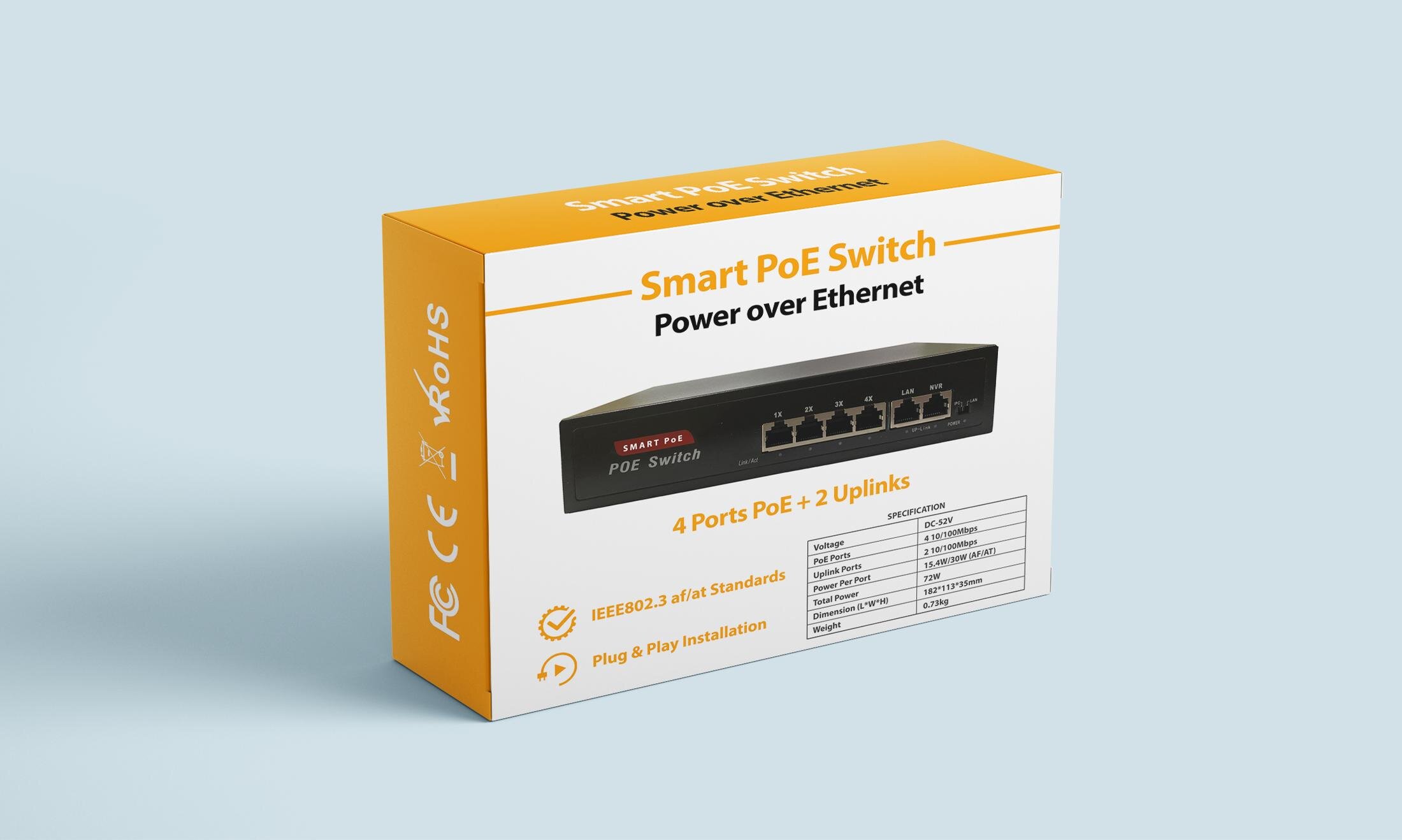 Switch POE Global SW4K-POE 1
