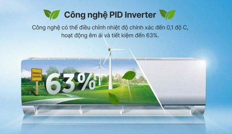 Điều hòa Aqua Inverter 24000 BTU 1 chiều AQA-RV24QA gas R-32