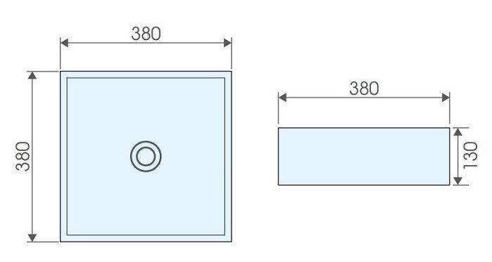Bản vẽ kỹ thuật chậu rửa lavabo đặt bàn ATMOR AT037