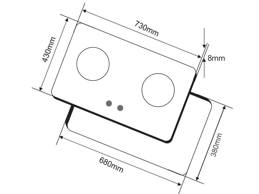Bếp gas âm Fandi FD-270G Bếp gas âm Fandi FD-270G