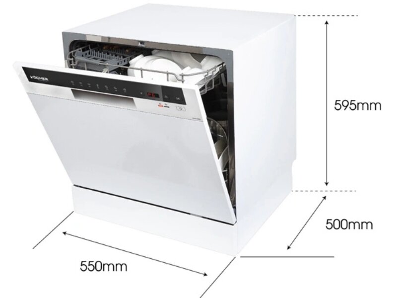 Máy rửa bát độc lập 8 bộ Kocher KDEU8838