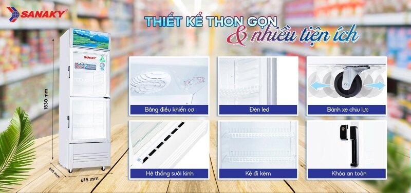 Tủ mát Sanaky 2 cánh 290 lít VH-358WL