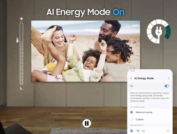 Chế độ AI Energy giúp tiết kiệm điện năng tối ưu hơn