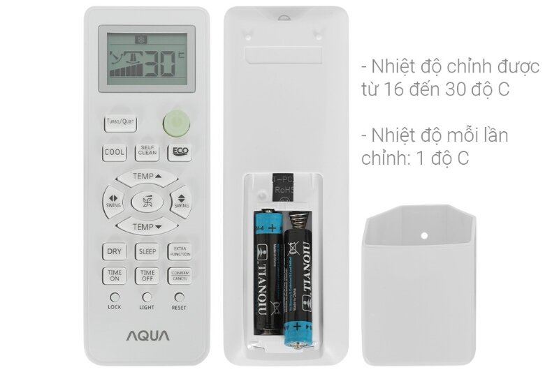 Điều hòa Aqua Inverter 9000 BTU 1 chiều AQA-RV10QA2 hút ẩm