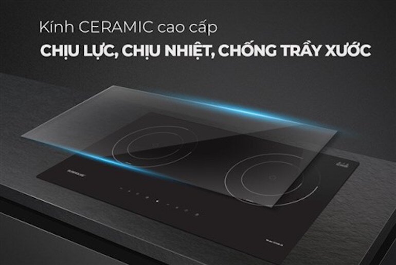 Bếp từ âm 2 vùng nấu Sunhouse SHB34-CS