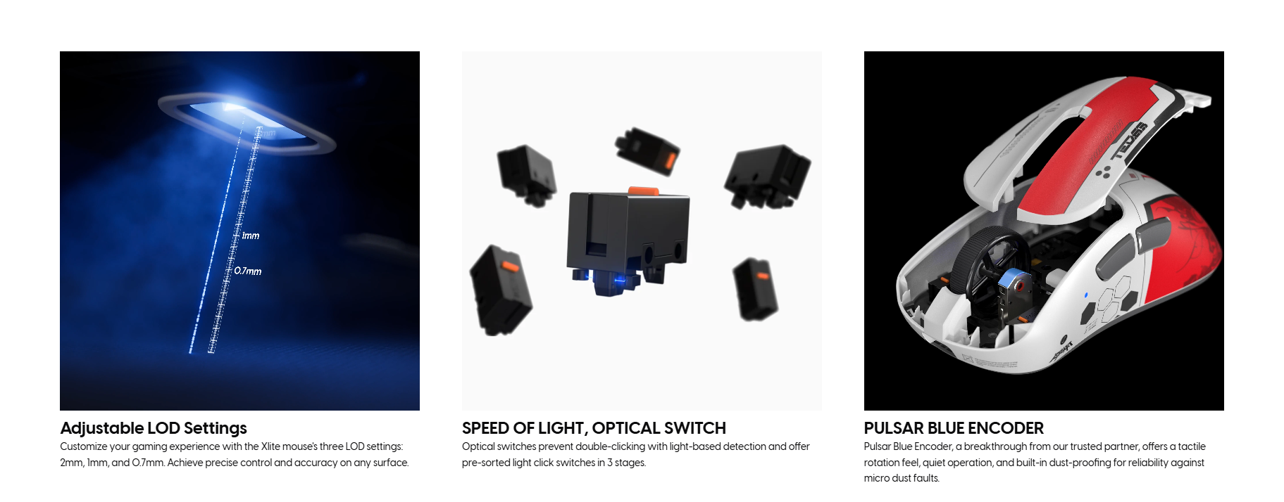 Chuột Gaming không dây Pulsar Xlite v4 Quiccs Edition Medium-LTD 1,500 9