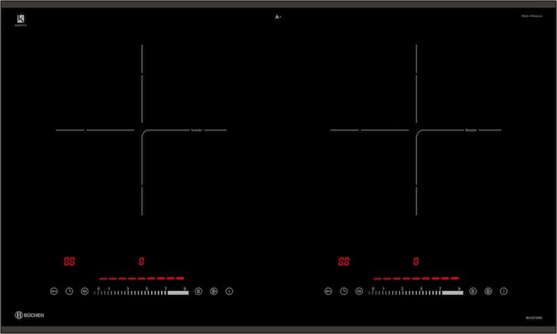 Bếp từ đôi Buchen BUC875MS được thiết kế lắp âm độc đáo