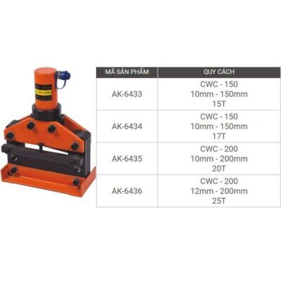 Đầu thủy lực cắt đồng tấm CWC 150 10-150mm 17T Asaki AK-6434