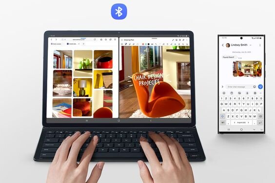 Bao da kèm bàn phím Galaxy Tab S9 Đen - hình 5