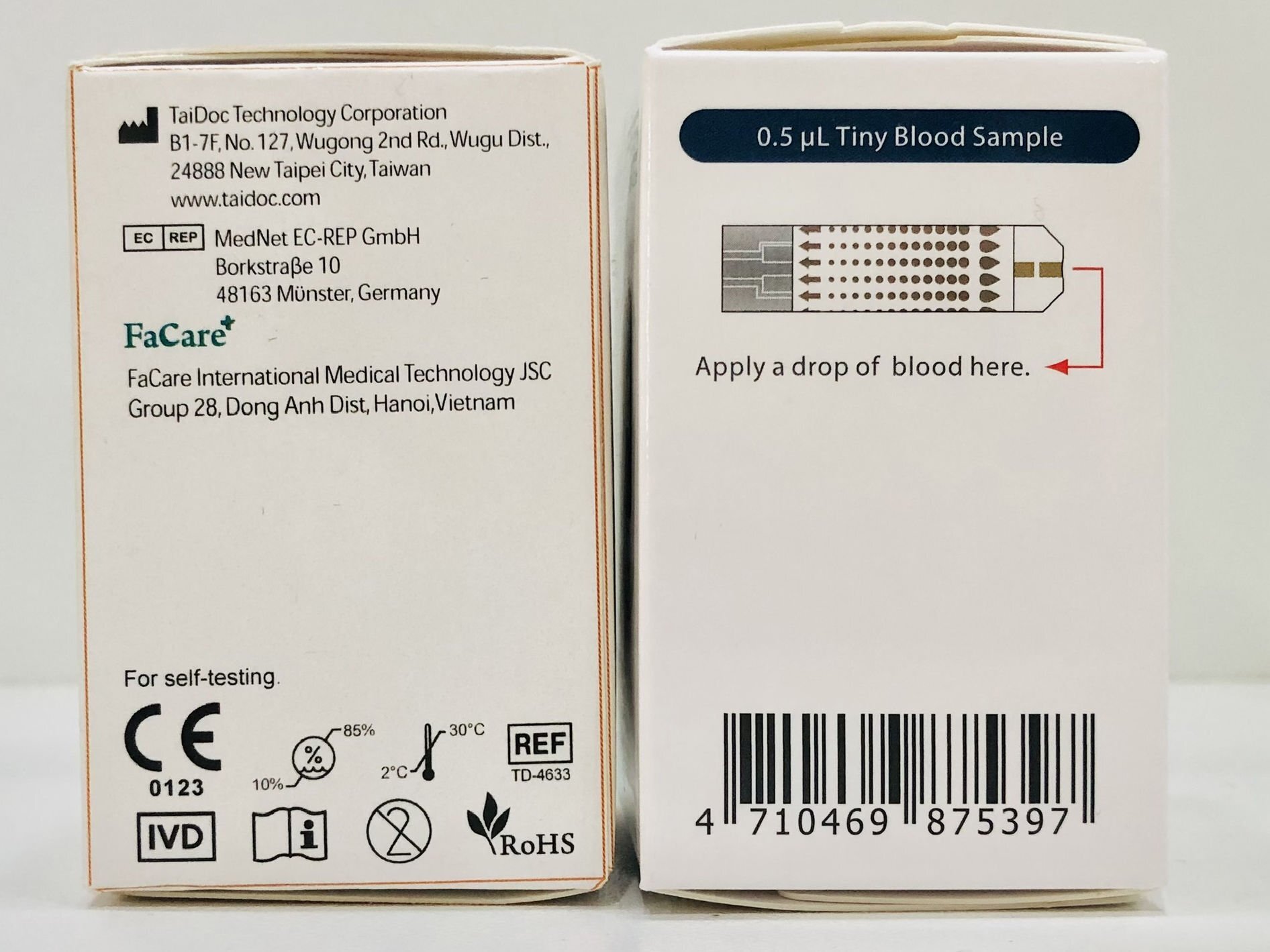 Hộp đựng bảo quản que thử Glucose kim lấy máu máy đo đường huyết