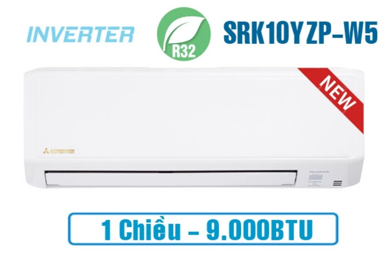 Điều hòa Mitsubishi Heavy Inverter 9000 BTU 1 chiều SRK10YZP-W5 gas R-32
