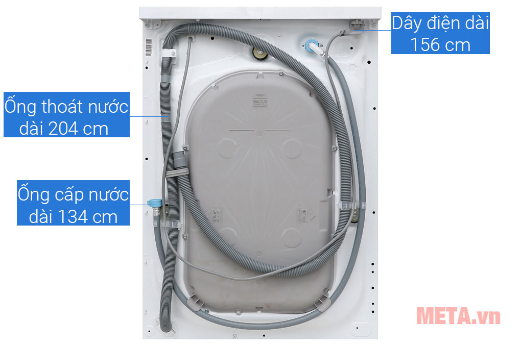 Hình ảnh phía sau của náy giặt cửa trước Electrolux Hình ảnh phía sau của náy giặt cửa trước Electrolux