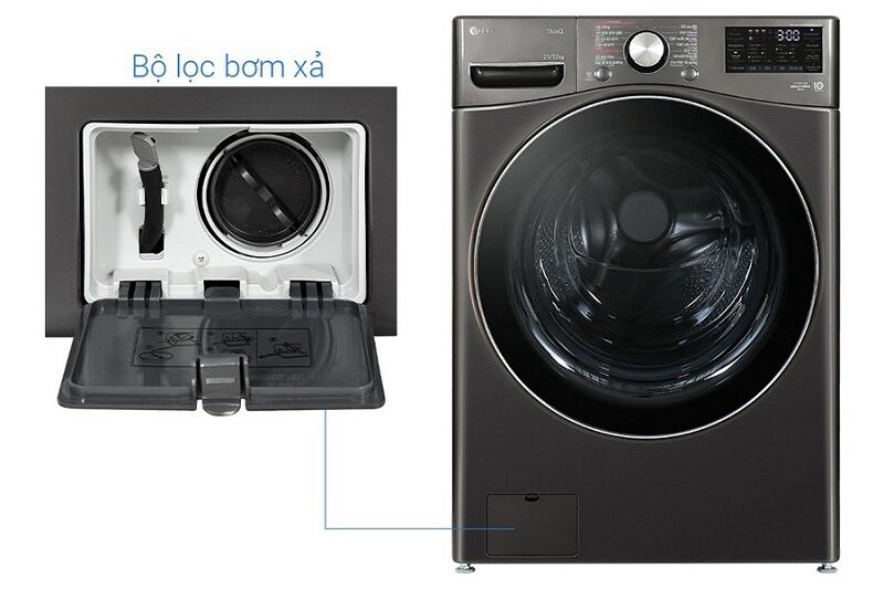 Máy giặt sấy LG F2721HVRB giặt 21 kg sấy 12 kg