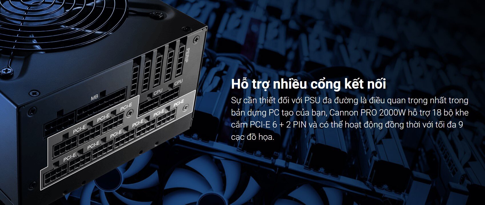 Nguồn FSP Power Supply Series Cannon Pro 2000W ( 80 Plus Gold/ Màu Đen)