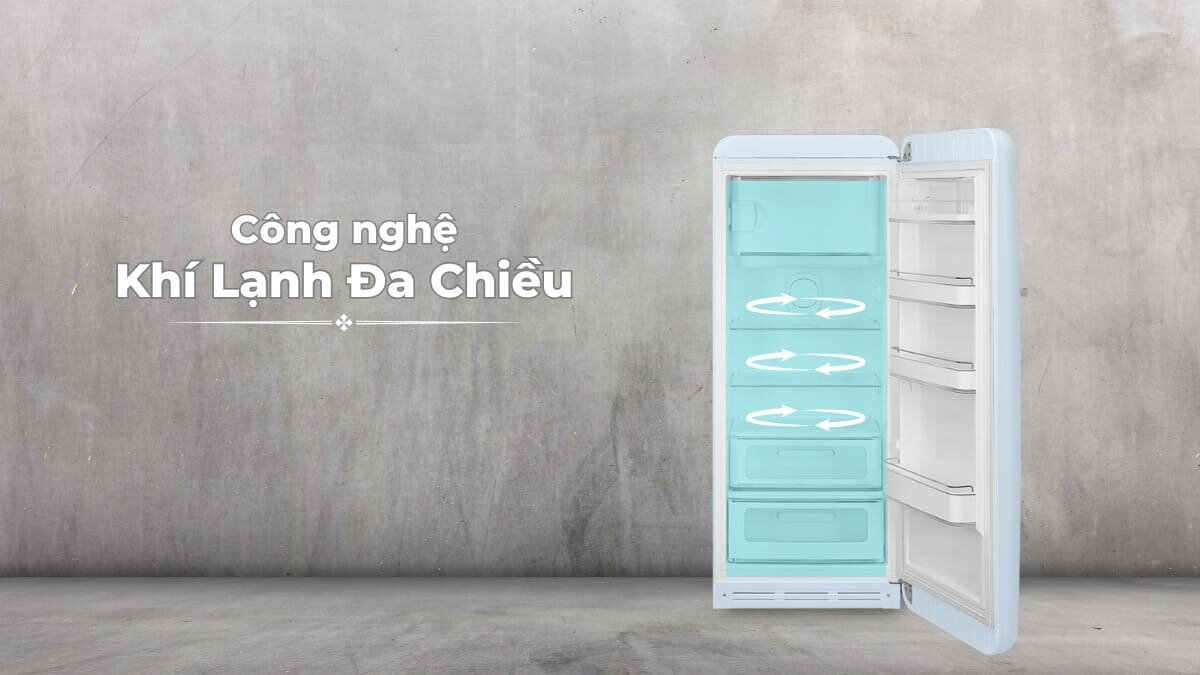 Công nghệ khí lạnh đa chiều giúp thực phẩm luôn được bảo quản tươi ngon