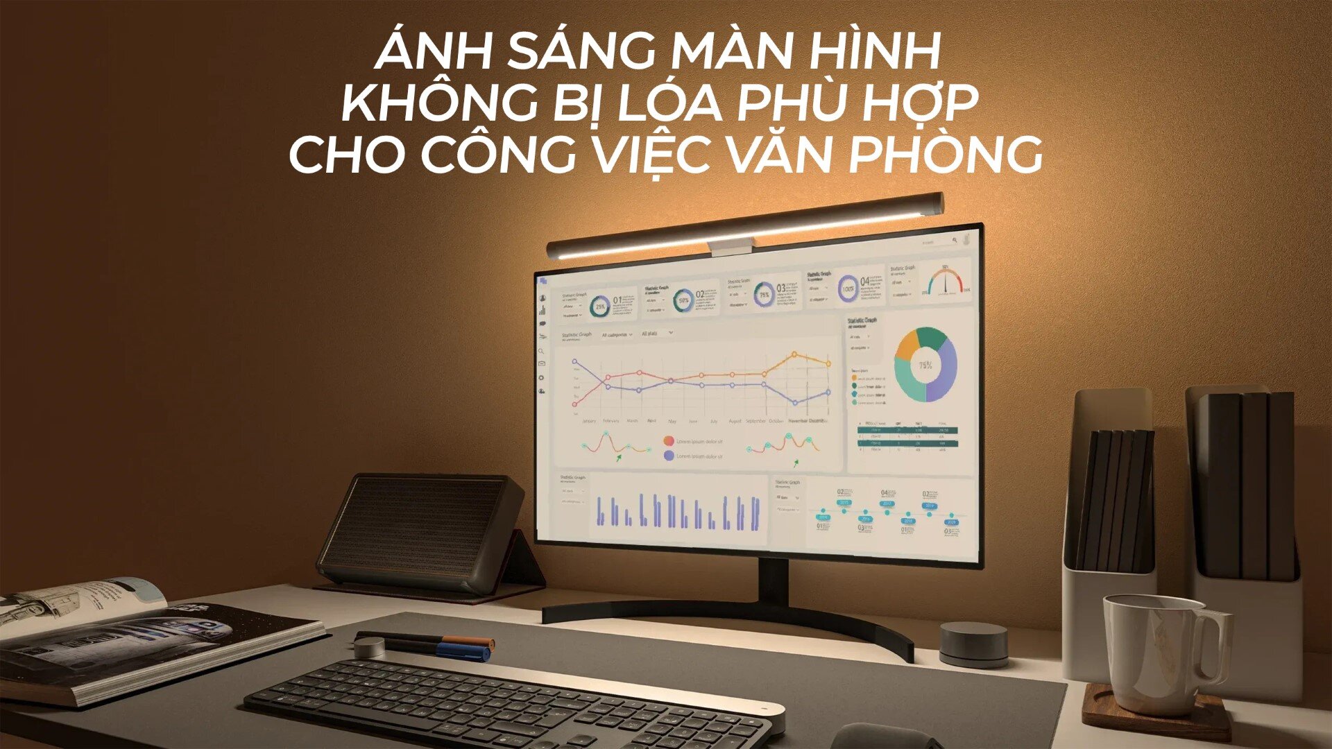 Đèn treo màn hình thông minh Yeelight Light Bar Pro - Màu đen - Phiên bản US (Flagship Edition)