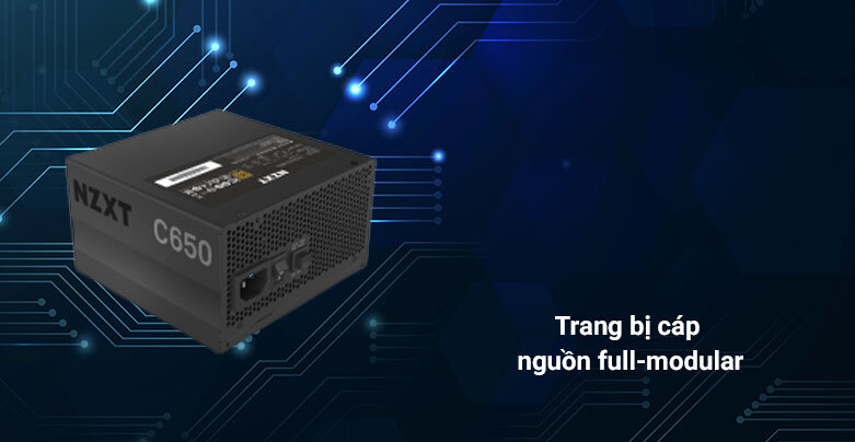 Nguồn/ Power NZXT C650W 80 Gold | Trang bị cáp nguồn