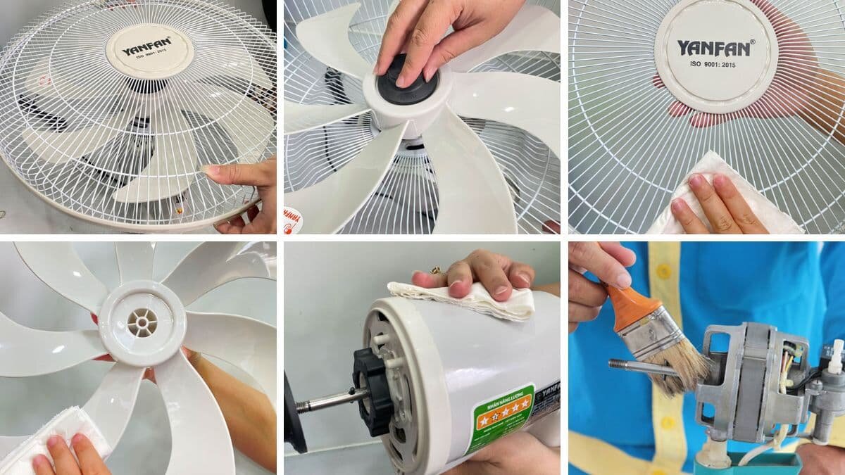 Các bước vệ sinh quạt bàn Yanfan B302