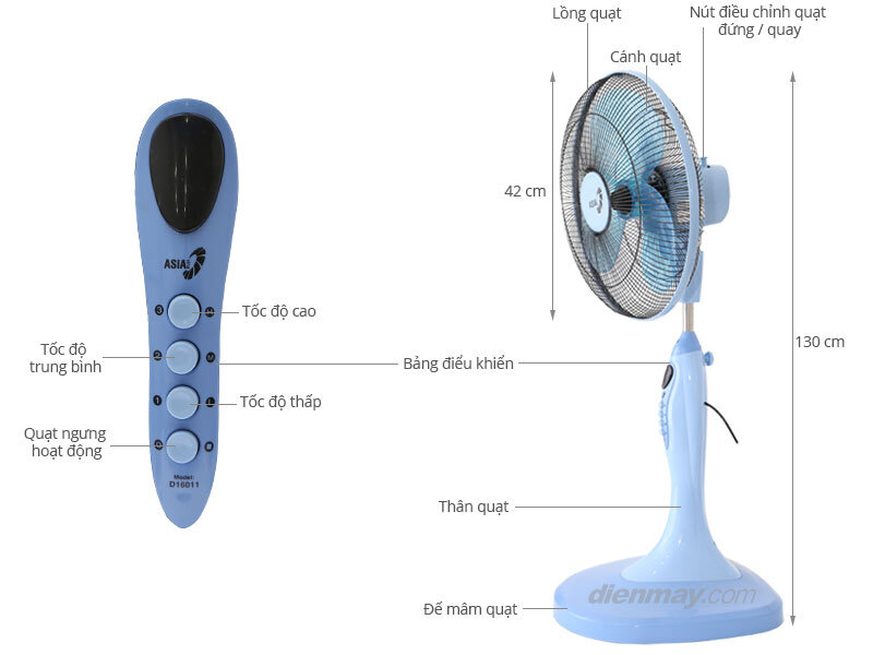 Quạt đứng Asia D16011 Quạt đứng Asia D16011