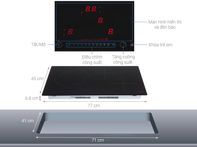 Bếp từ đôi Hafele HC-M773D