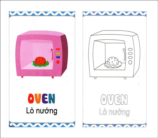 Túi thẻ Học vui cùng bé - Bé nhận biết và tô màu đồ vật gia đình  Túi thẻ Học vui cùng bé - Bé nhận biết và tô màu đồ vật gia đình