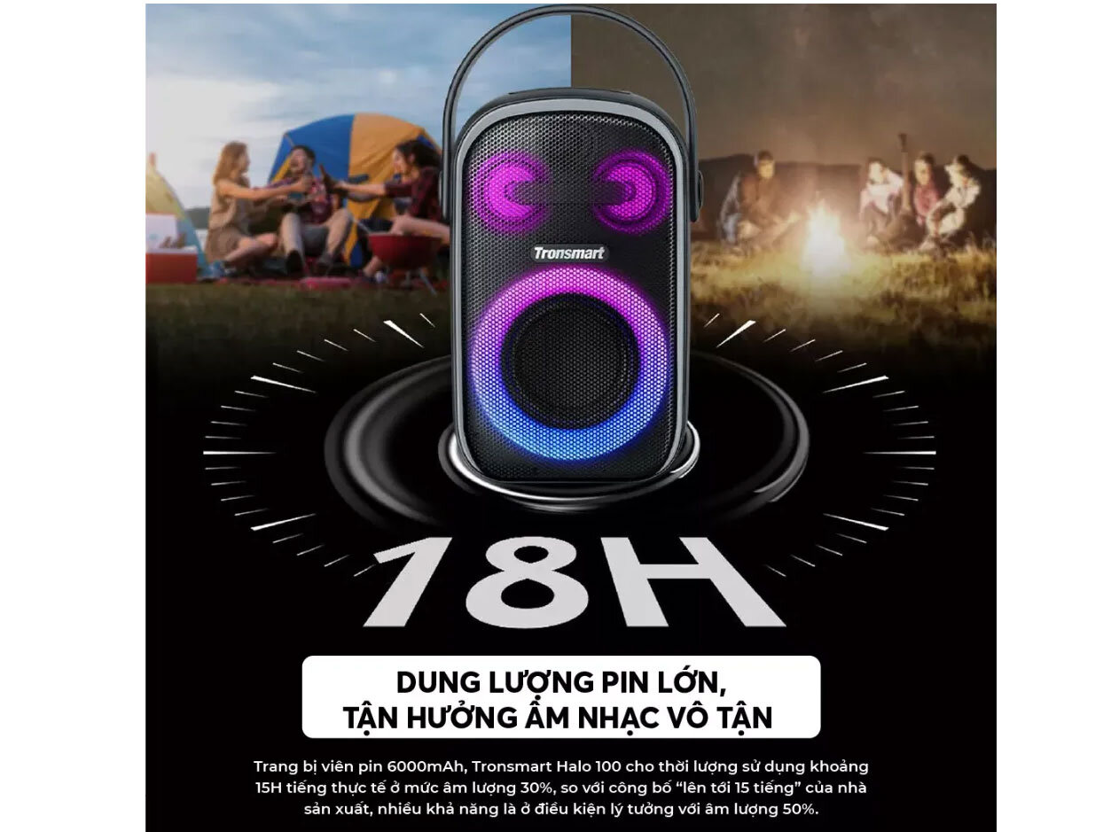 Loa Tronsmart dùng pin tới 18 giờ Loa Tronsmart