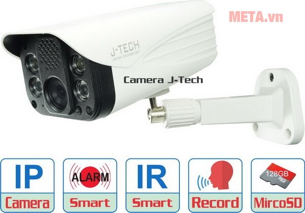 Camera IP wifi J-Tech AI8205S (Phát hiện chuyển động và đèn thông minh, có khe cắm thẻ nhớ)