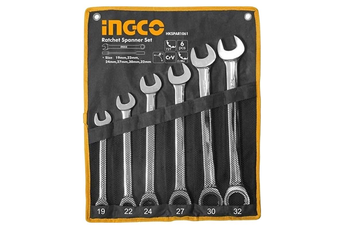 Bộ 6 cờ lê vòng miệng hai chiều 19- 32mm INGCO HKSPAR1061