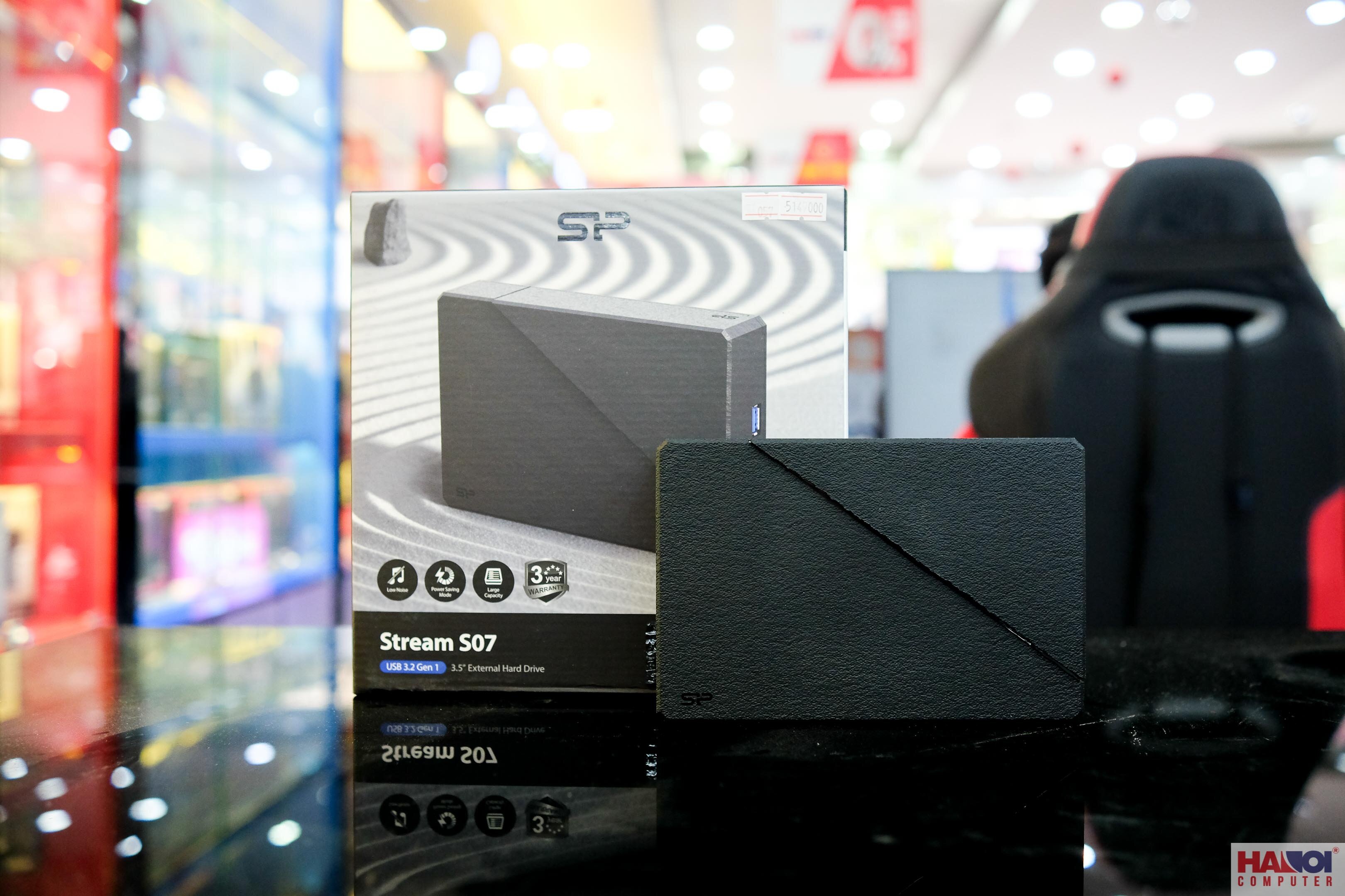 Ổ cứng di động SILICON POWER Stream S07 4TB Black, 3.5 inch USB 3.1 Gen1 - SP040TBEHDS07C3K