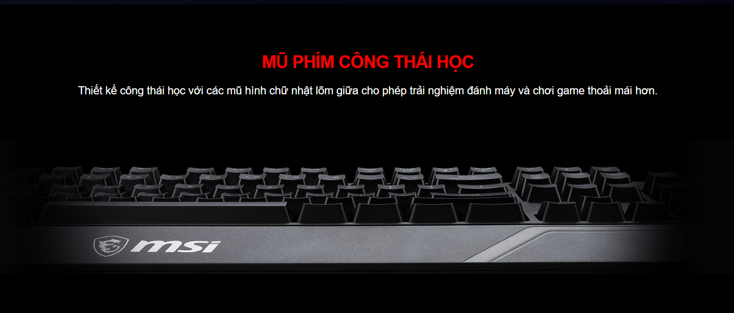 Bàn phím game MSI Vigor GK20 đen (USB/Rainbow) 2