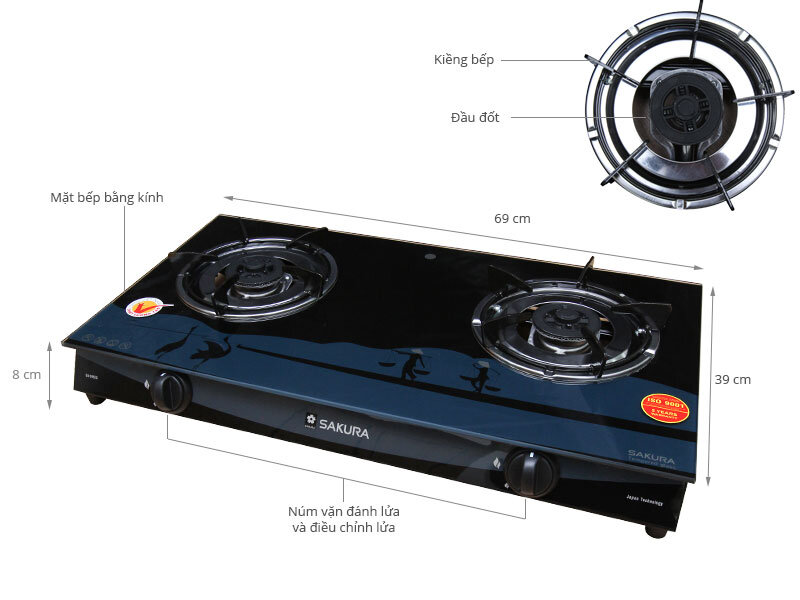 Bếp gas Sakura SA-695SG Bếp gas Sakura SA-695SG