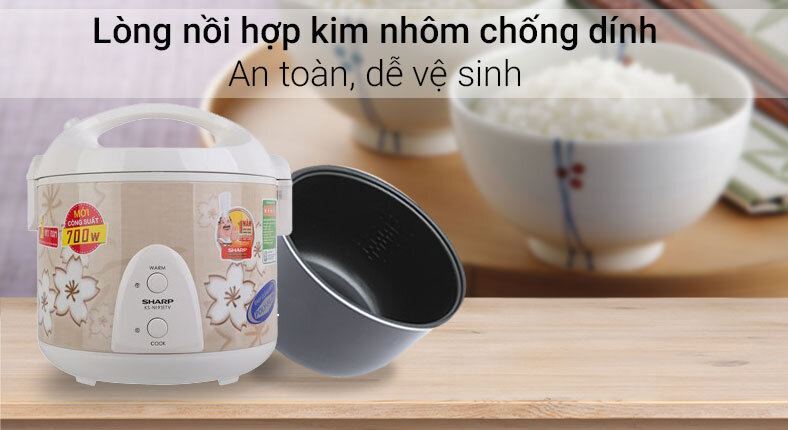 Nồi cơm điện Sharp 1.8 lít KS-N191ETV