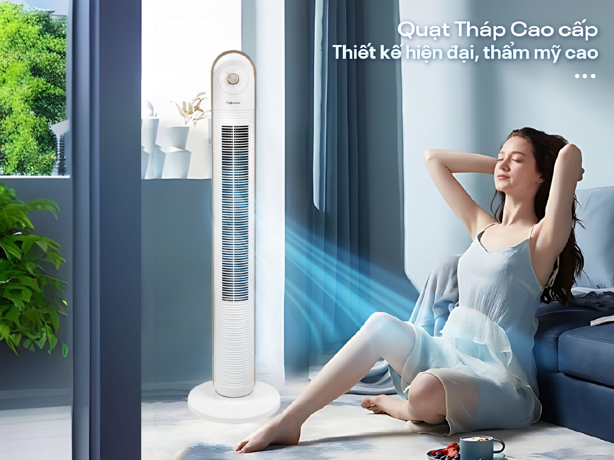 Quạt tháp FujiHome TF-13EM có thiết kế không cánh độc đáo