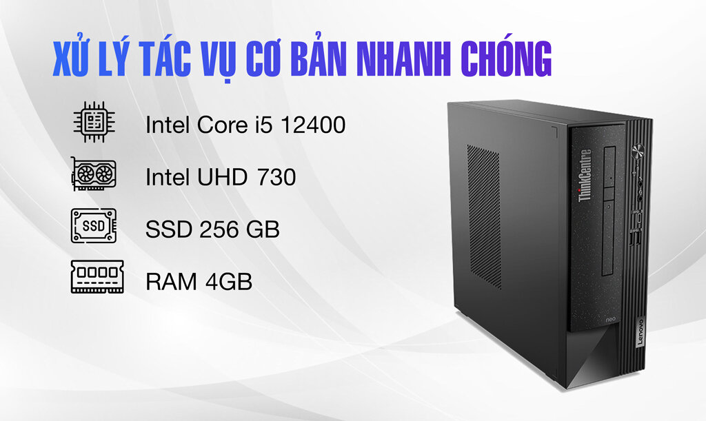 cấu hình PC Lenovo ThinkCentre neo 50s Gen 3 i5 12400 