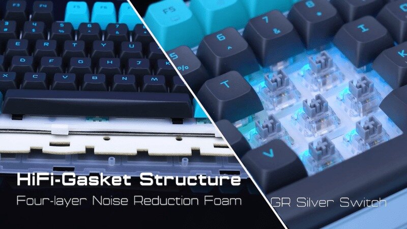 Bàn phím Machenike K600T-B82 White Purple Tri-Mode 2