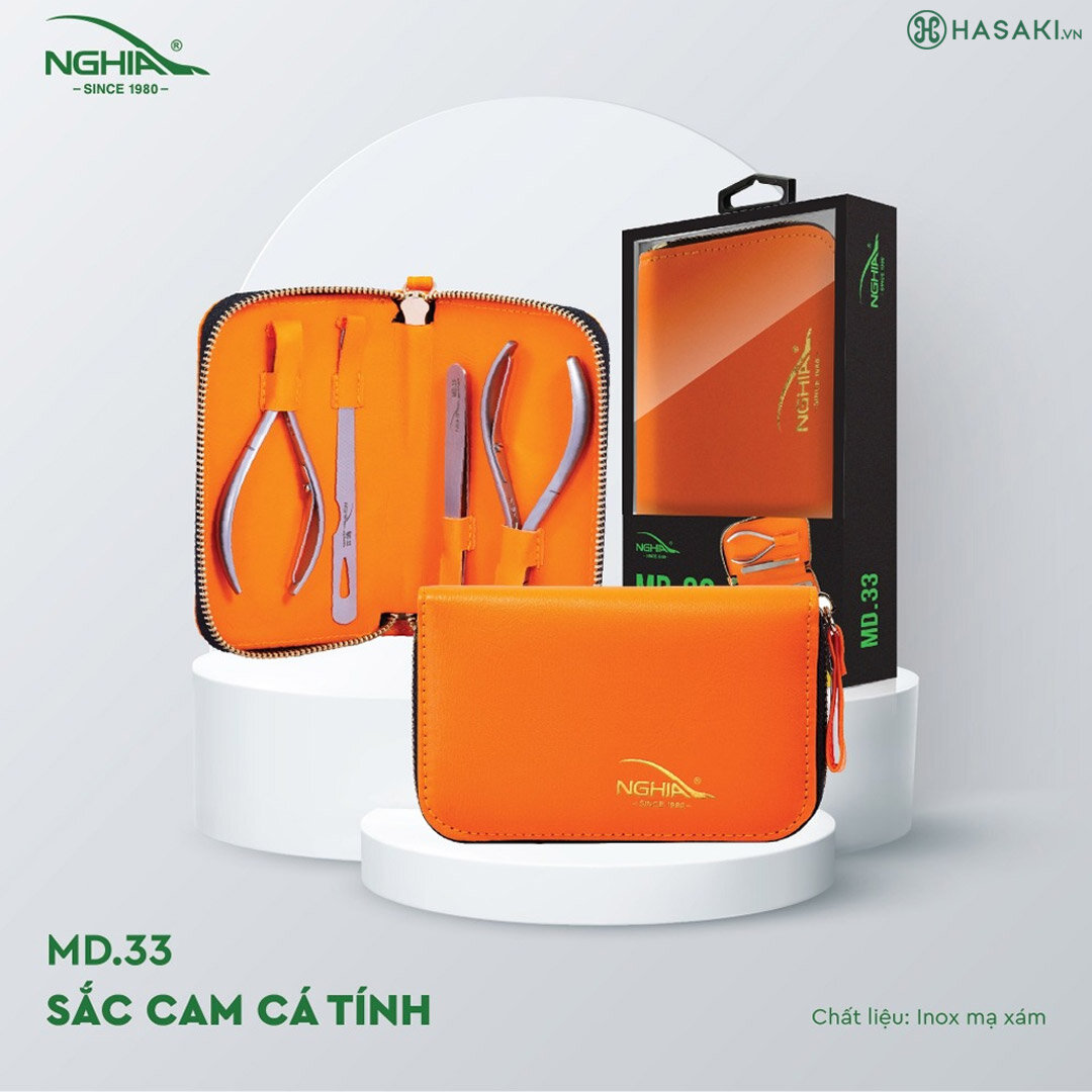 Sản phẩm Bộ 4 Món Chăm Sóc Móng Kềm Nghĩa Thép Không Gỉ MD.33 (Cam) hiện đã có mặt tại Hasaki