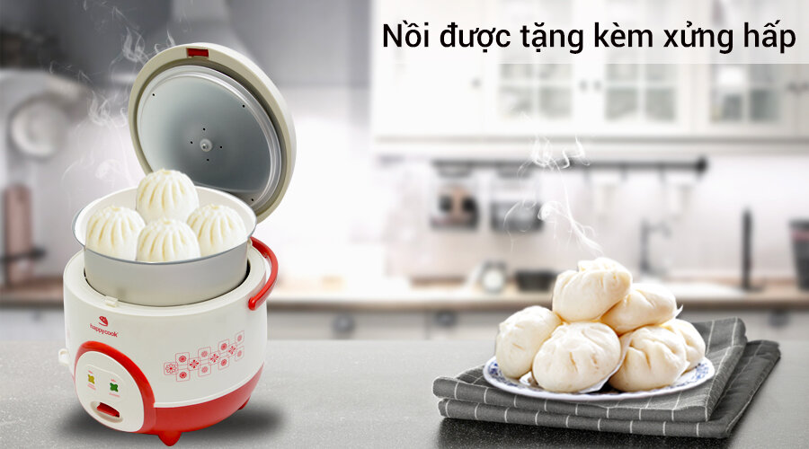 Nồi cơm điện Happycook 1.8 lít HC-180A Đỏ Nồi cơm điện Happycook 1.8 lít HC-180A Đỏ