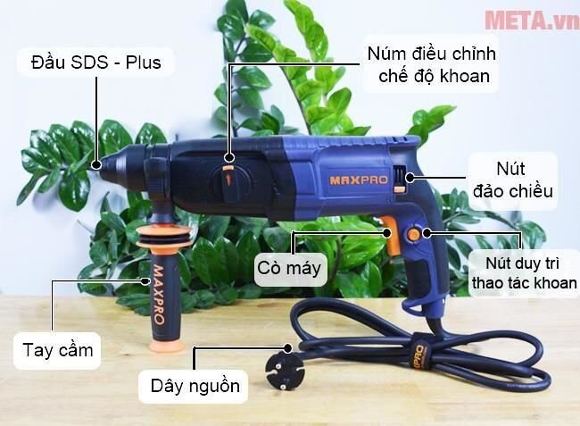 Máy khoan bê tông Maxpro MPRH800/26V