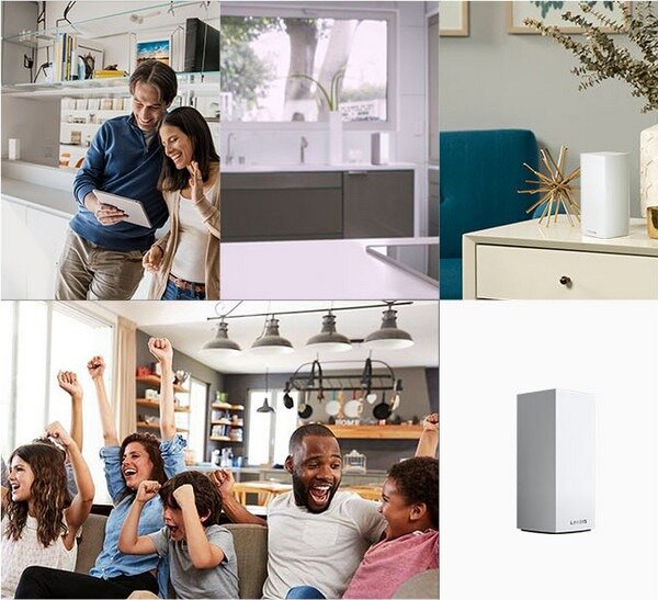 Bộ phát wifi Linksys Velop WHW0302 2-Pack TRI-BAND (Chuẩn AC/AC2200Mbps/Wifi Mesh/55 User) - Cũ đẹp (Full box)