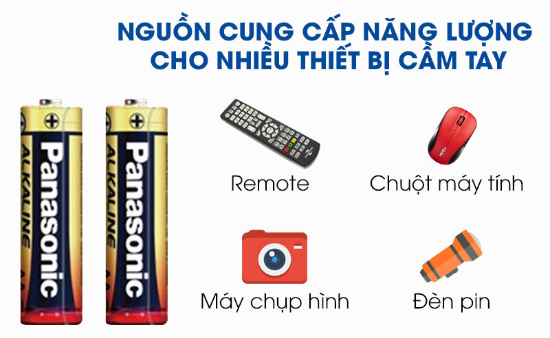 Pin AA 2 viên Panasonic Alkaline LR6T-2B-V