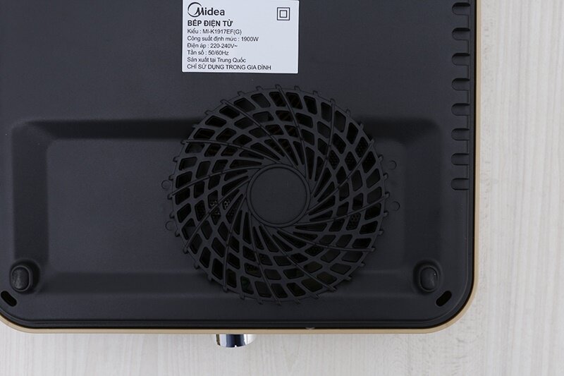 Bếp từ Midea MI-K1917EF(G) đen vàng Bếp từ Midea MI-K1917EF(G) đen vàng