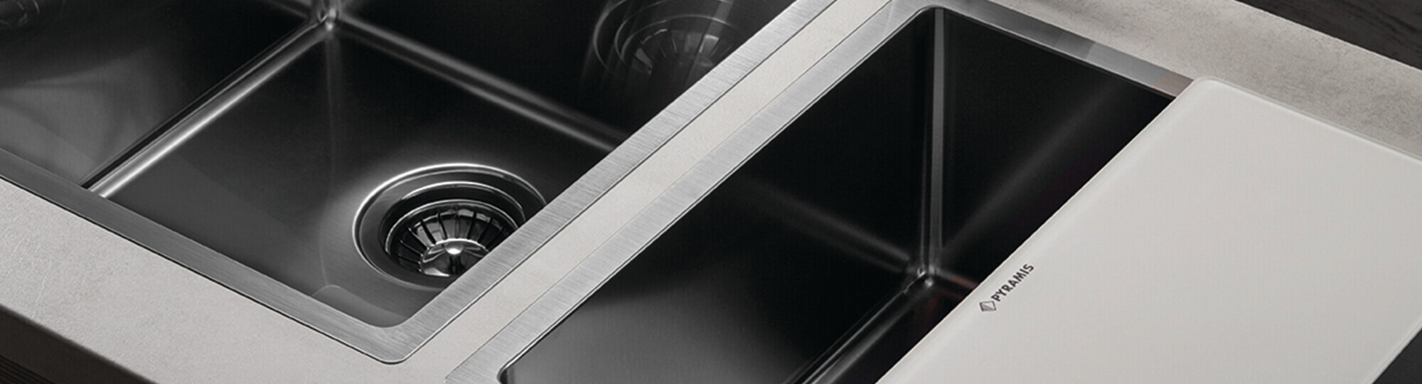 chậu rửa bát PYRAMIS Pyragranite Alazia 2B Iron Grey