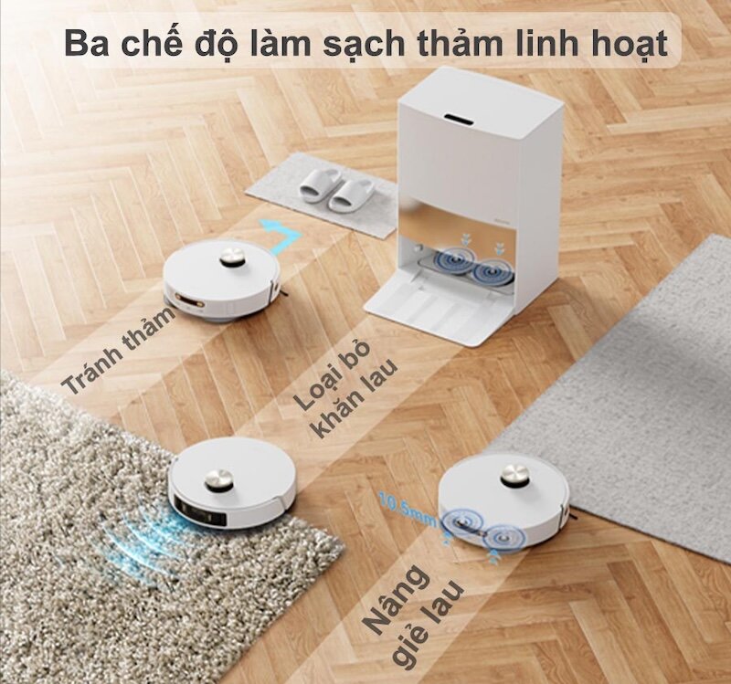 Robot hút bụi lau nhà Dreame L20 Ultra tích hợp công nghệ MopExtend™️ (Ảnh: dreamevietnam).