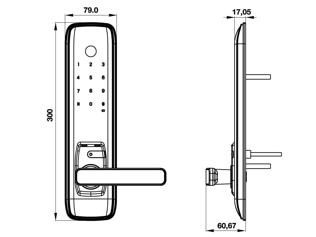 Khóa điện tử Hafele 912.05.763