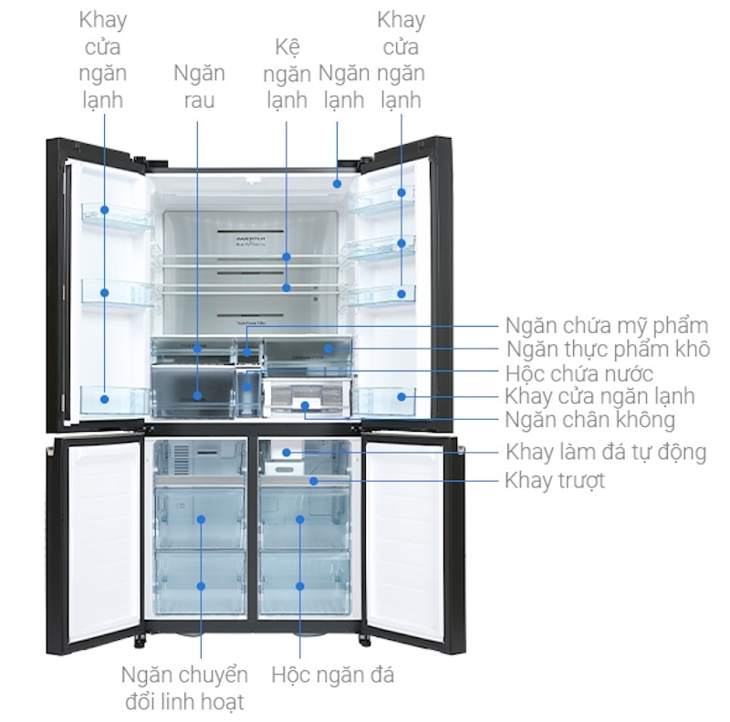 Tủ lạnh Hitachi Inverter 569 lít R-WB640VGV0 4 Tủ lạnh Hitachi Inverter 569 lít R-WB640VGV0 được tích hợp nhiều tiện ích thông minh