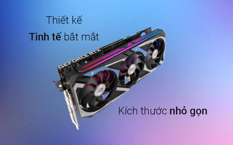 Card màn hình/ VGA Asus ROG Strix GeForce RTX 3050 8GB GDDR6 / Thiết kế bắt mắt