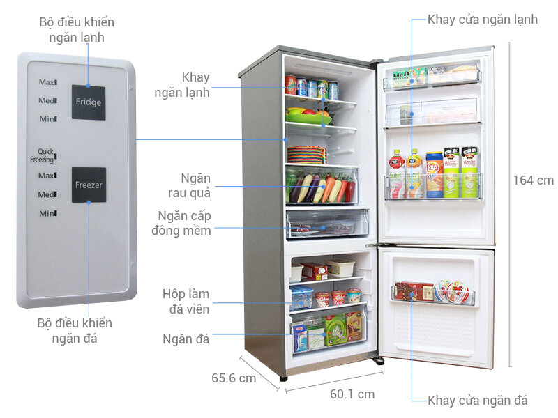 Tủ lạnh Panasonic 290 lít NR-BV328QSVN Tủ lạnh Panasonic 290 lít NR-BV328QSVN