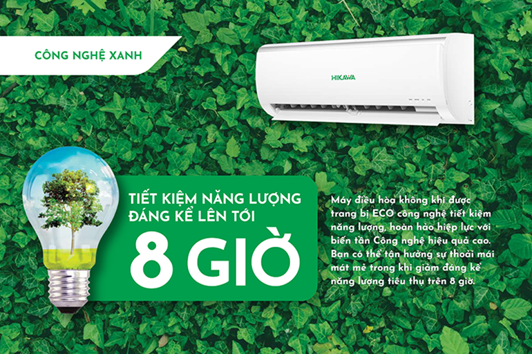 Điều hòa Hikawa 12000BTU 2 chiều HIK-NH15A gas R410A